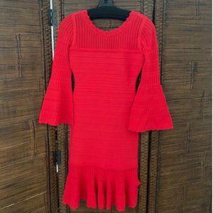Herve Leger Red Bandage Knit Dress